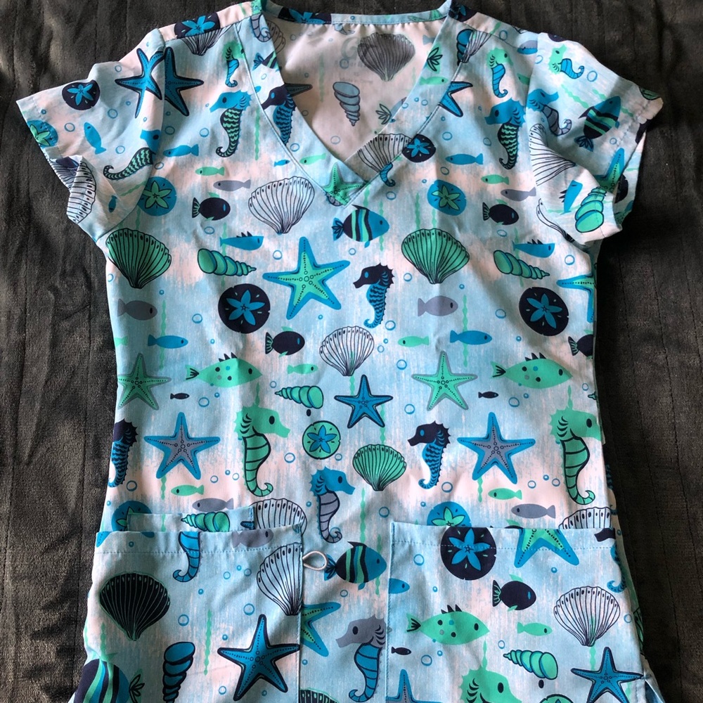 Under The Sea Scrub Top